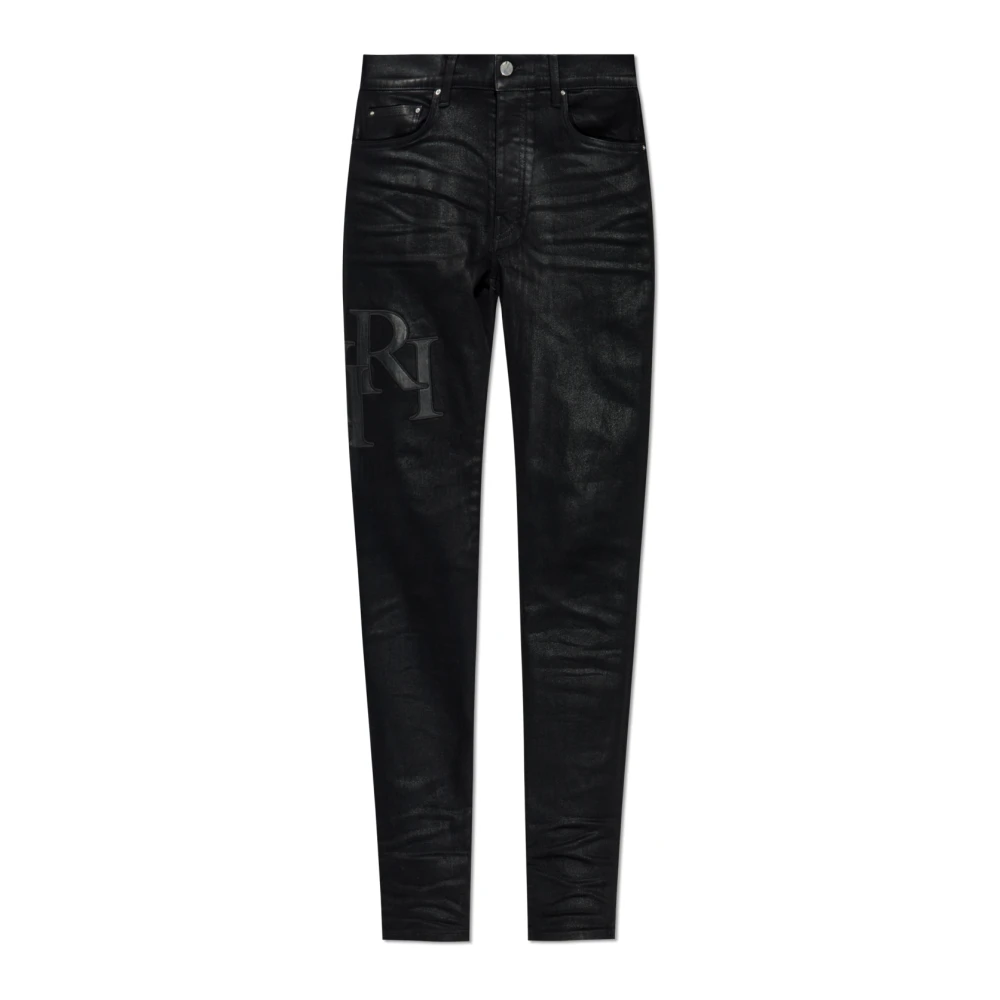 Amiri Jeans met logo Black Heren