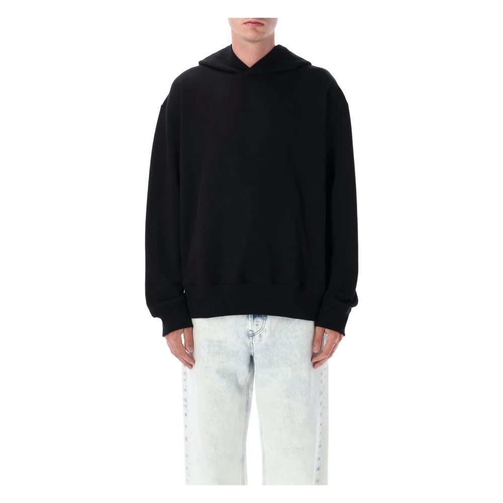Diesel Men's Black - Hoodie With Logo Embroidery - Sweaters - Man Medium - Image 2