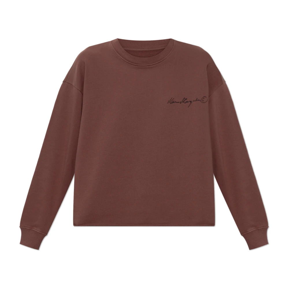 Mm6 Maison Margiela Damen Braun Sweatshirts & Hoodies, Sgröße: