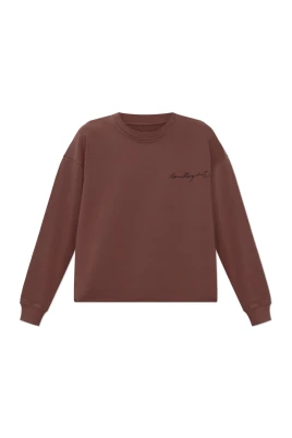 Sweatshirt med rå kant