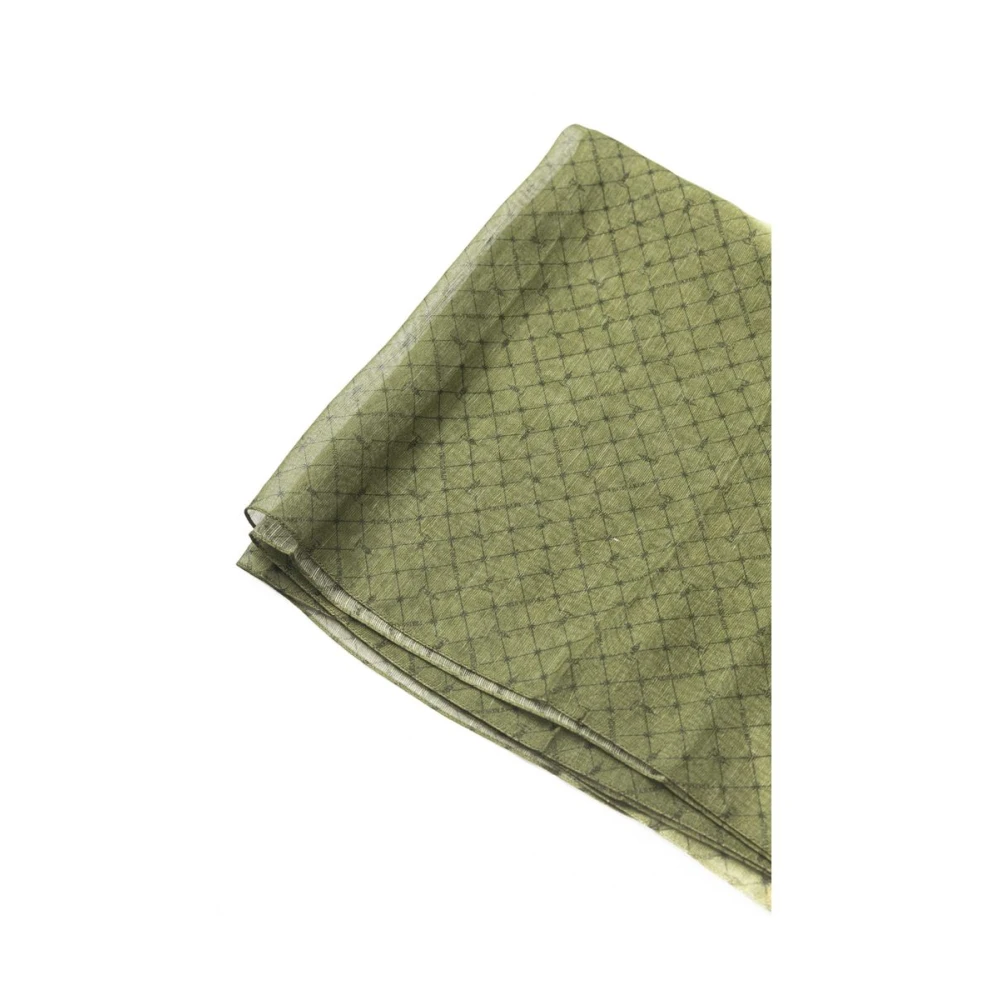 Trussardi Elegante Groene Bedrukte Modal Sjaal Green Dames