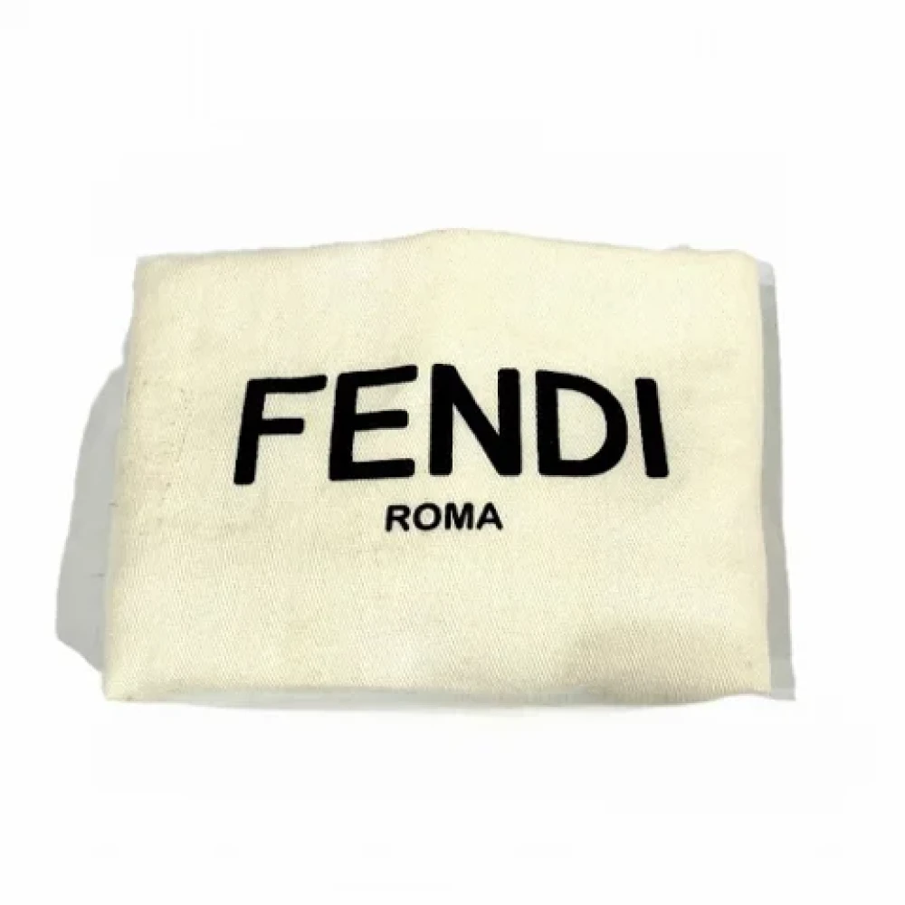 Fendi Vintage Pre-owned Leather clutches Beige Dames