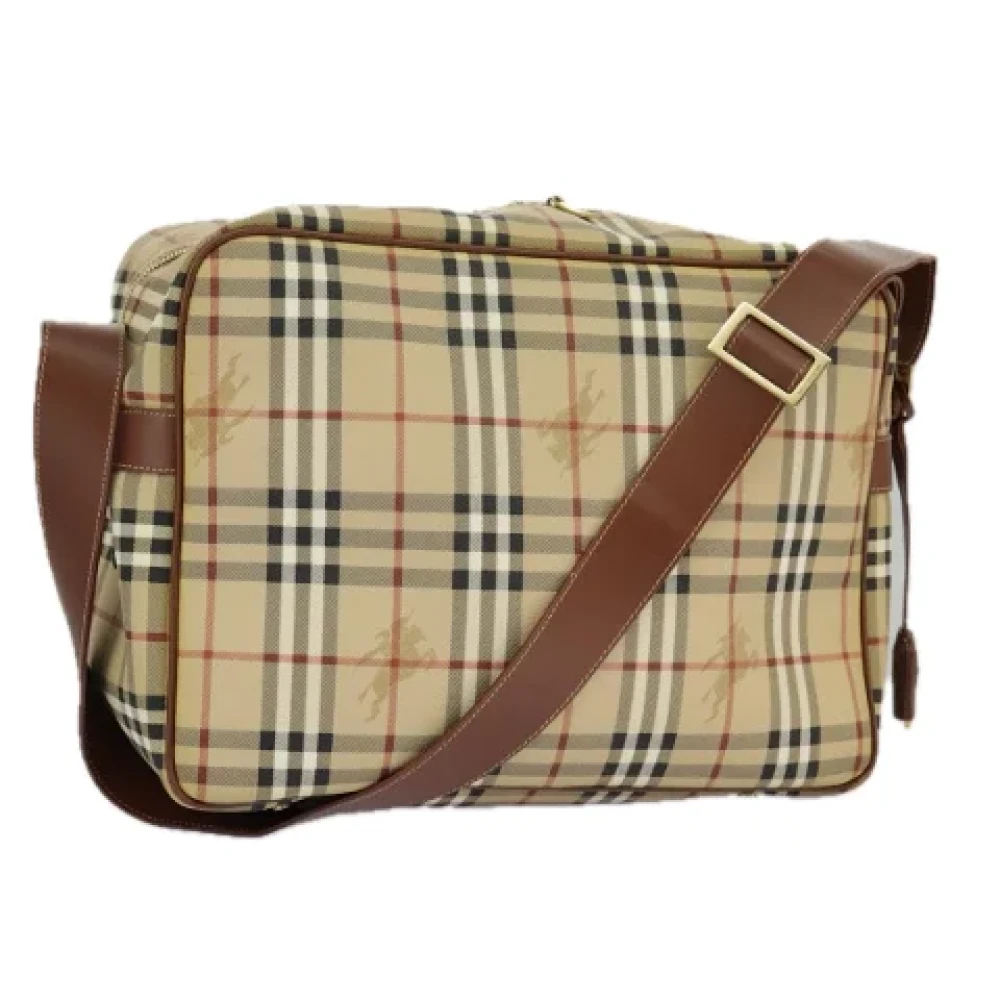 Burberry Vintage Pre-owned Leather shoulder-bags Beige Dames