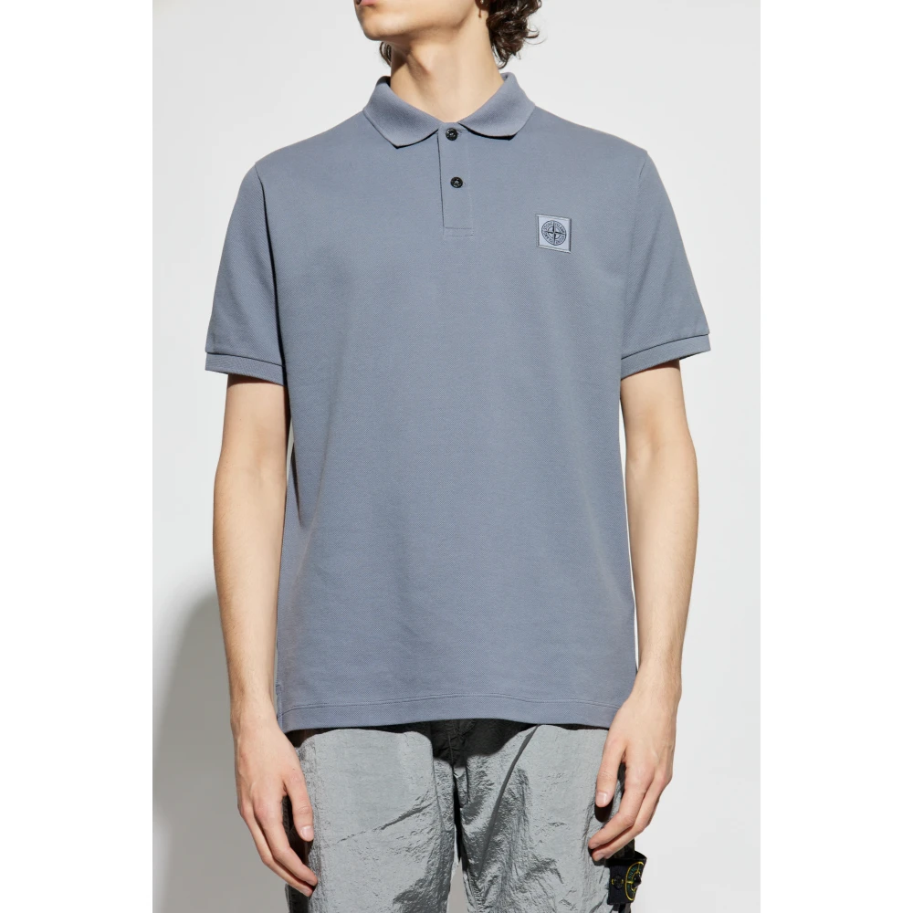 Stone Island Polo met logo Gray Heren