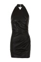 robe-en-cuir-noir-col-halter
