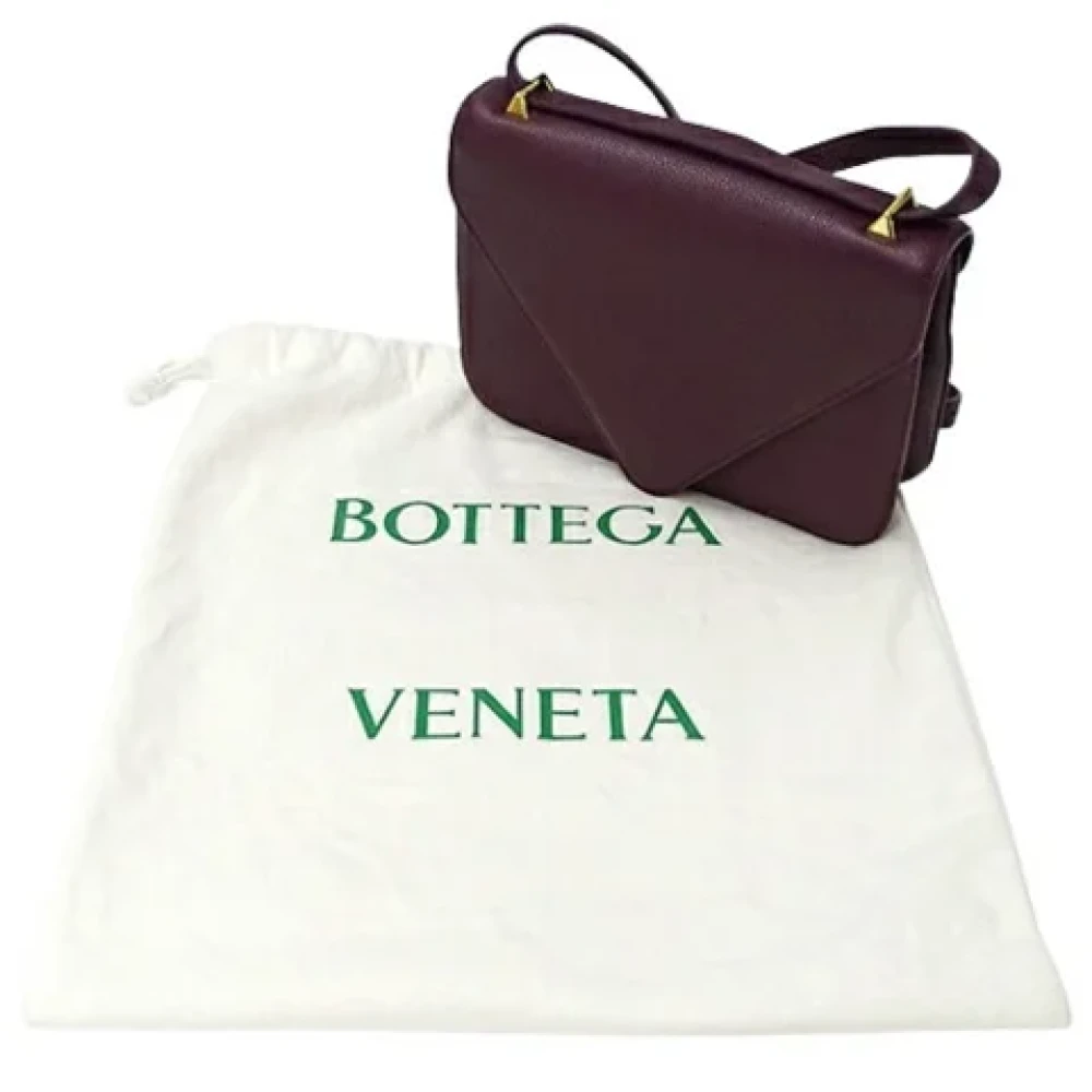 Bottega Veneta Vintage Pre-owned Leather shoulder-bags Purple Dames