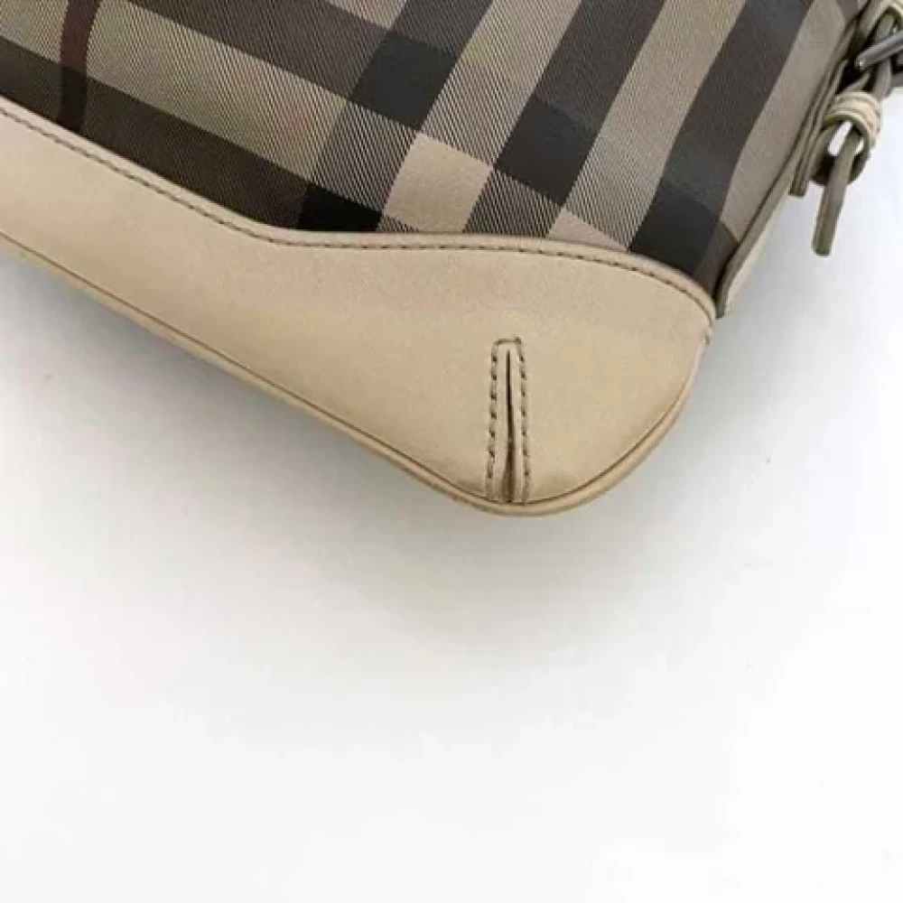 Burberry Vintage Pre-owned Leather shoulder-bags Gray Dames