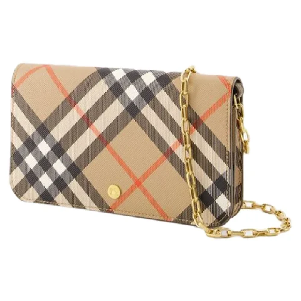 Burberry Leather shoulder-bags Beige Dames