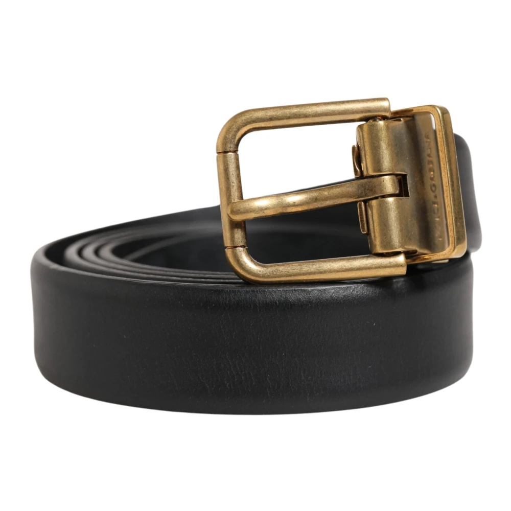 Dolce & Gabbana Mannelijk Zwart Accessoires Heren, 105 Cm, Leer, Prachtige Riem