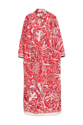 red-dresses-with-front-button-fastening