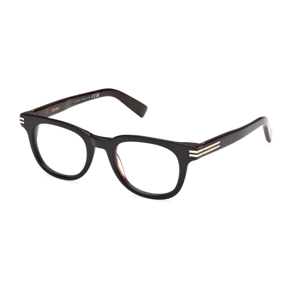 Ermenegildo Zegna Stiliga glasögonbågar i Dark Havana Brown, Unisex