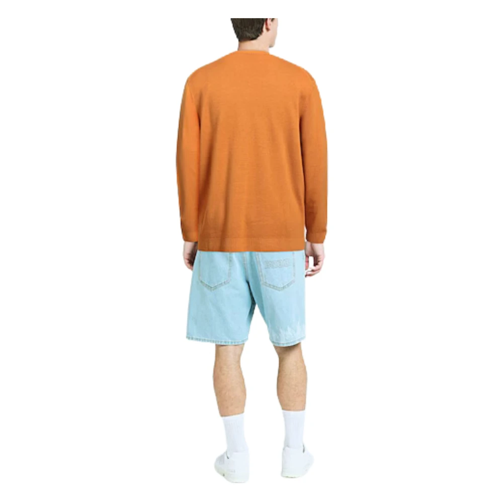Malo Licht Gebreide Trui Oranje Orange Heren