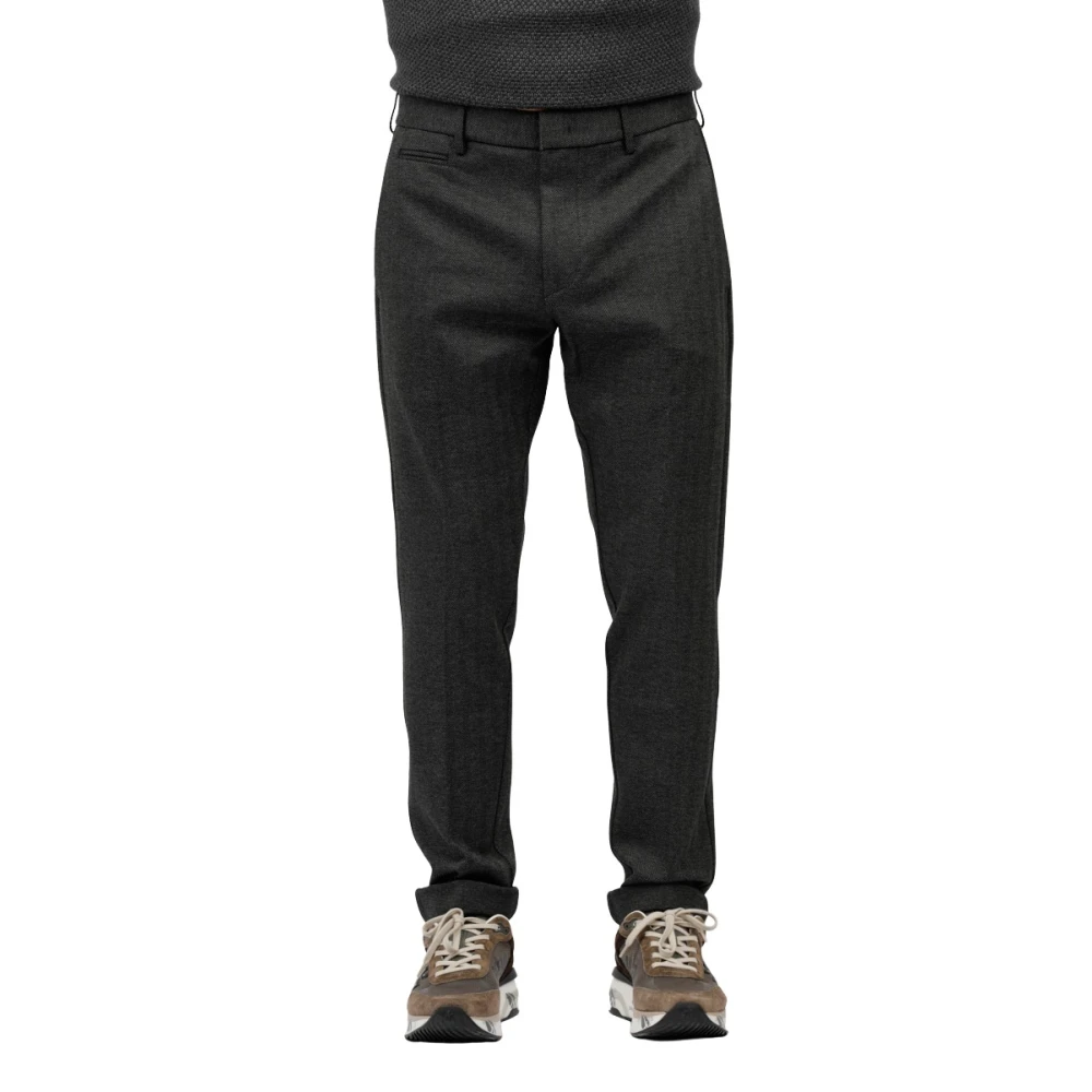 Dondup Jersey wortelbroek met strepen Gray Heren