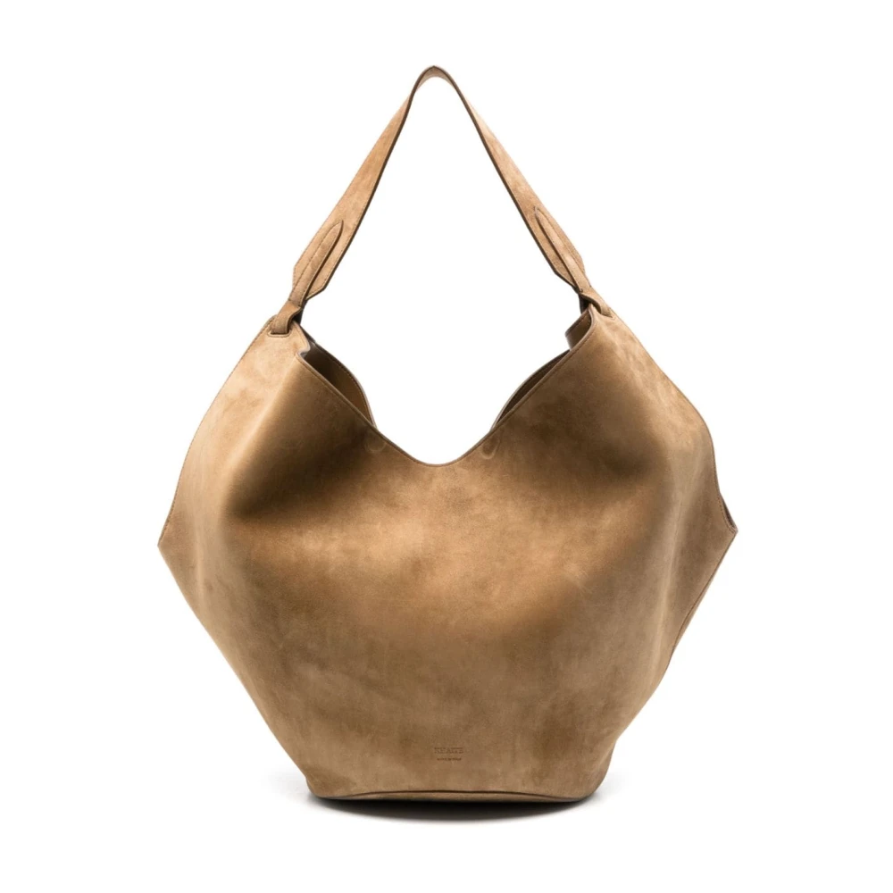Khaite Bruin Suède Tote Tas Brown Dames