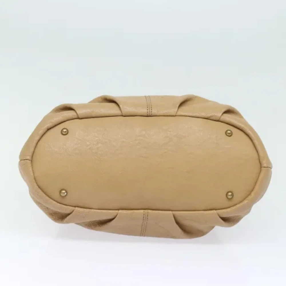 Burberry Vintage Pre-owned Leather shoulder-bags Beige Dames