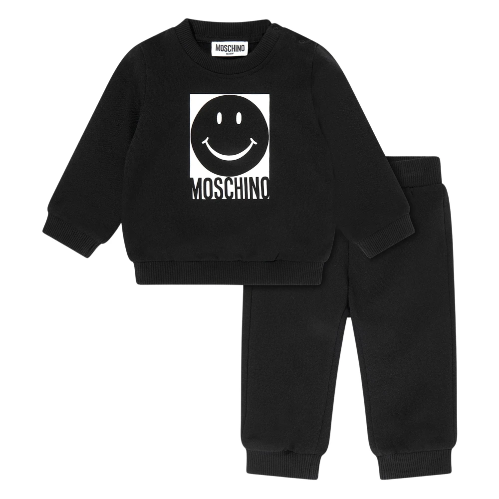 Moschino Unisex Kids Black Smiley Face Tracksuit For Kids