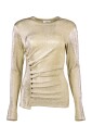 top-dorado-metalico-drapeado