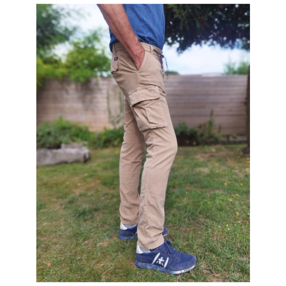 Mason's Velours Cargo Broek Beige Heren