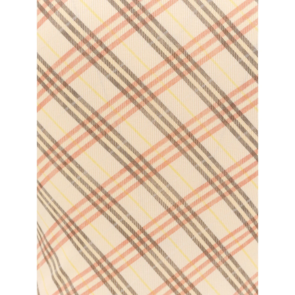 Burberry Crew-neck Katoenen T-shirt Slim Fit Beige Dames