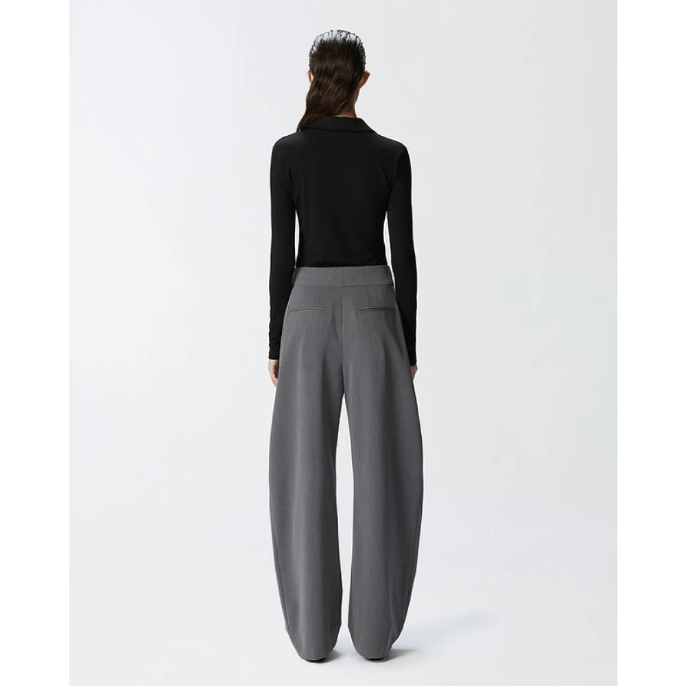 pinko Zwarte polo met lange mouwen en Love Birds borduursel Black Dames