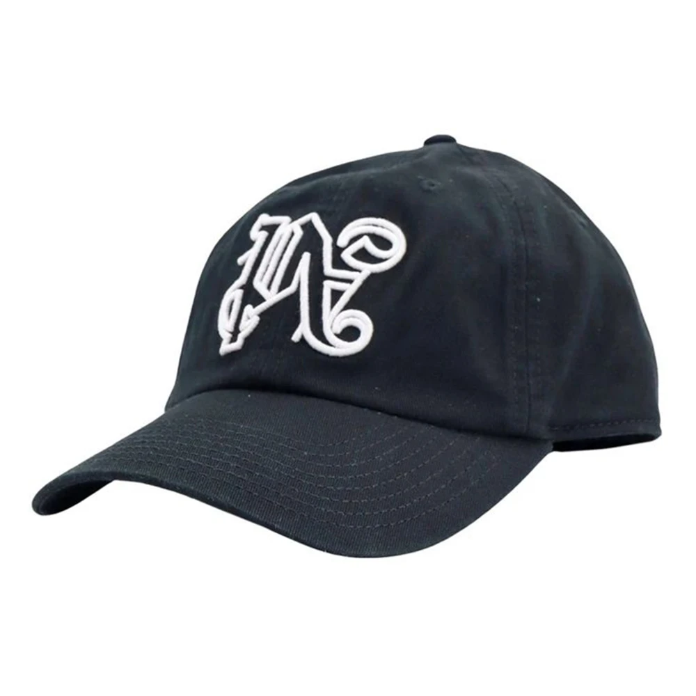Palm Angels Monogram Cap voor stijlvolle hoofddeksels Black Heren