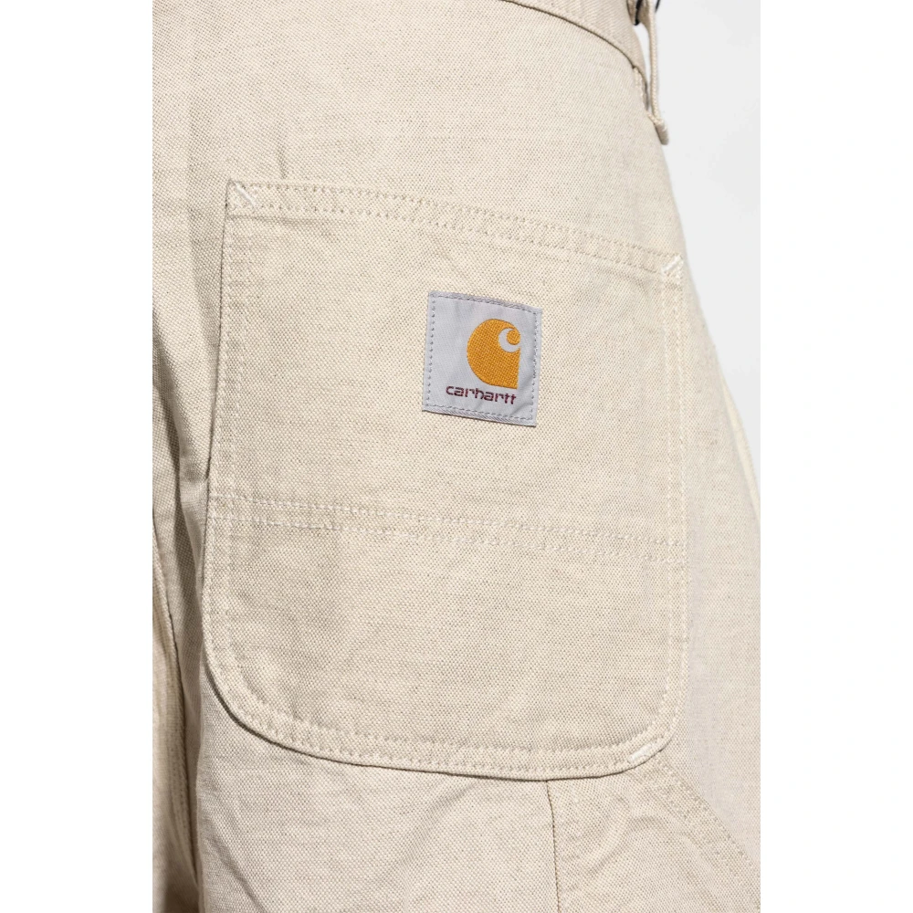 Carhartt WIP Broek met Logo Beige Heren