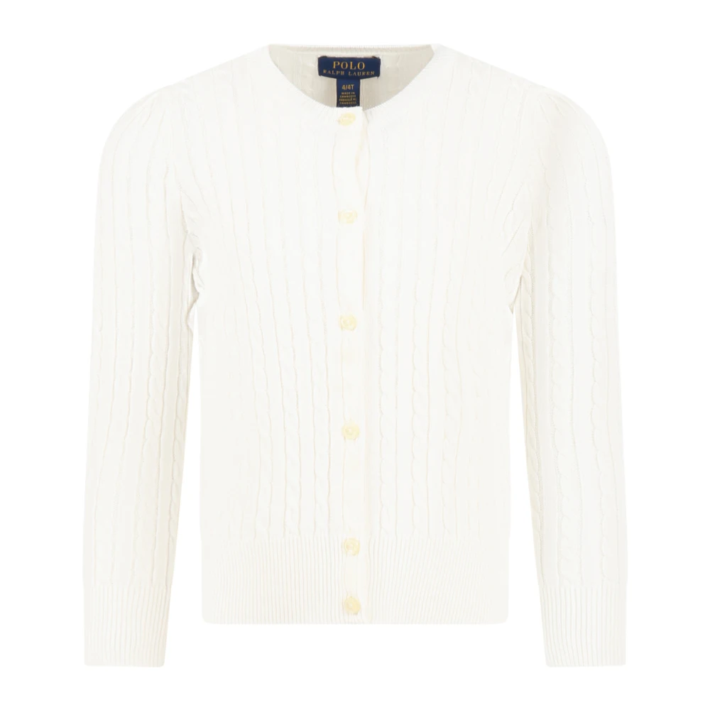 Ralph Lauren Barn Cardigan i Ralph Lauren Stil White, Flicka