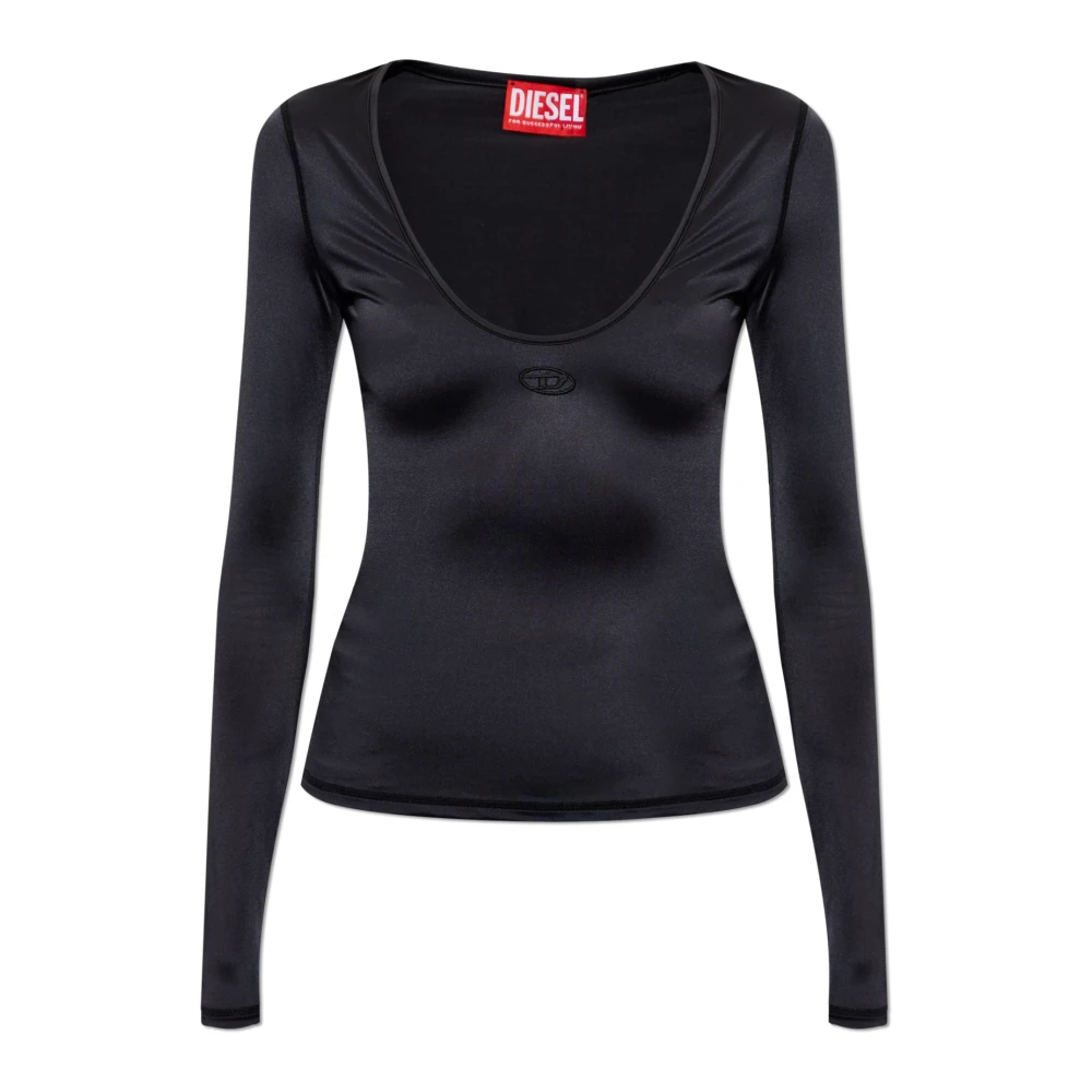 Diesel Mujer Negro Camisetas, Talla: L