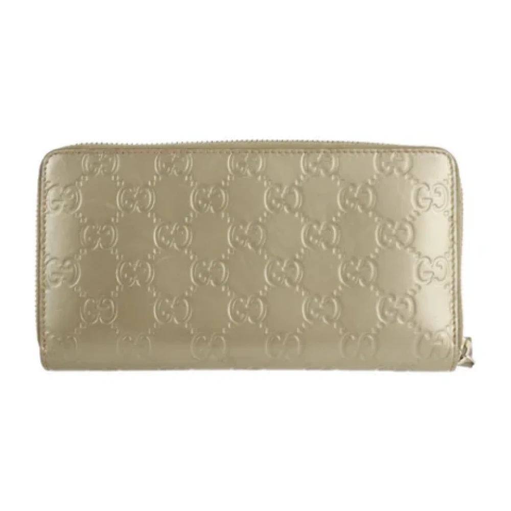 Gucci Vintage Pre-owned Leather wallets Yellow Dames