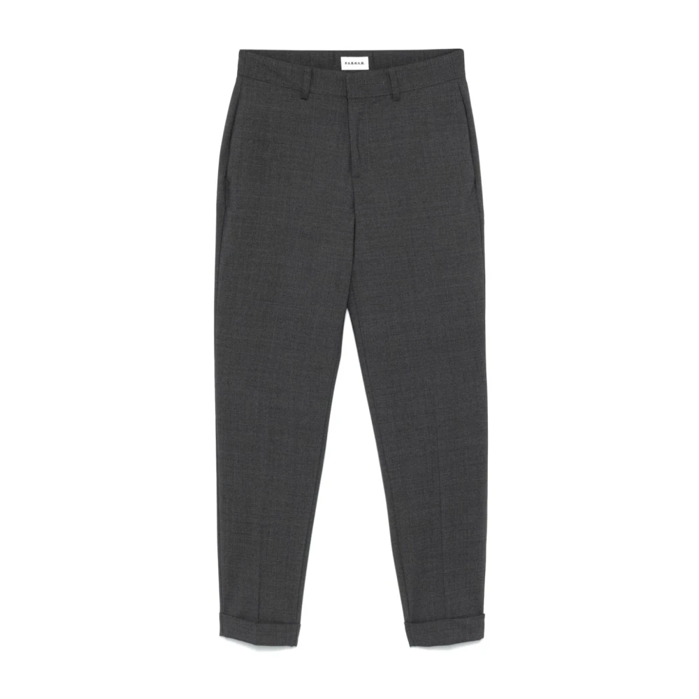 P.a.r.o.s.h. Grijze Slim-Fit Broek Verhoog Stijl Gray Dames