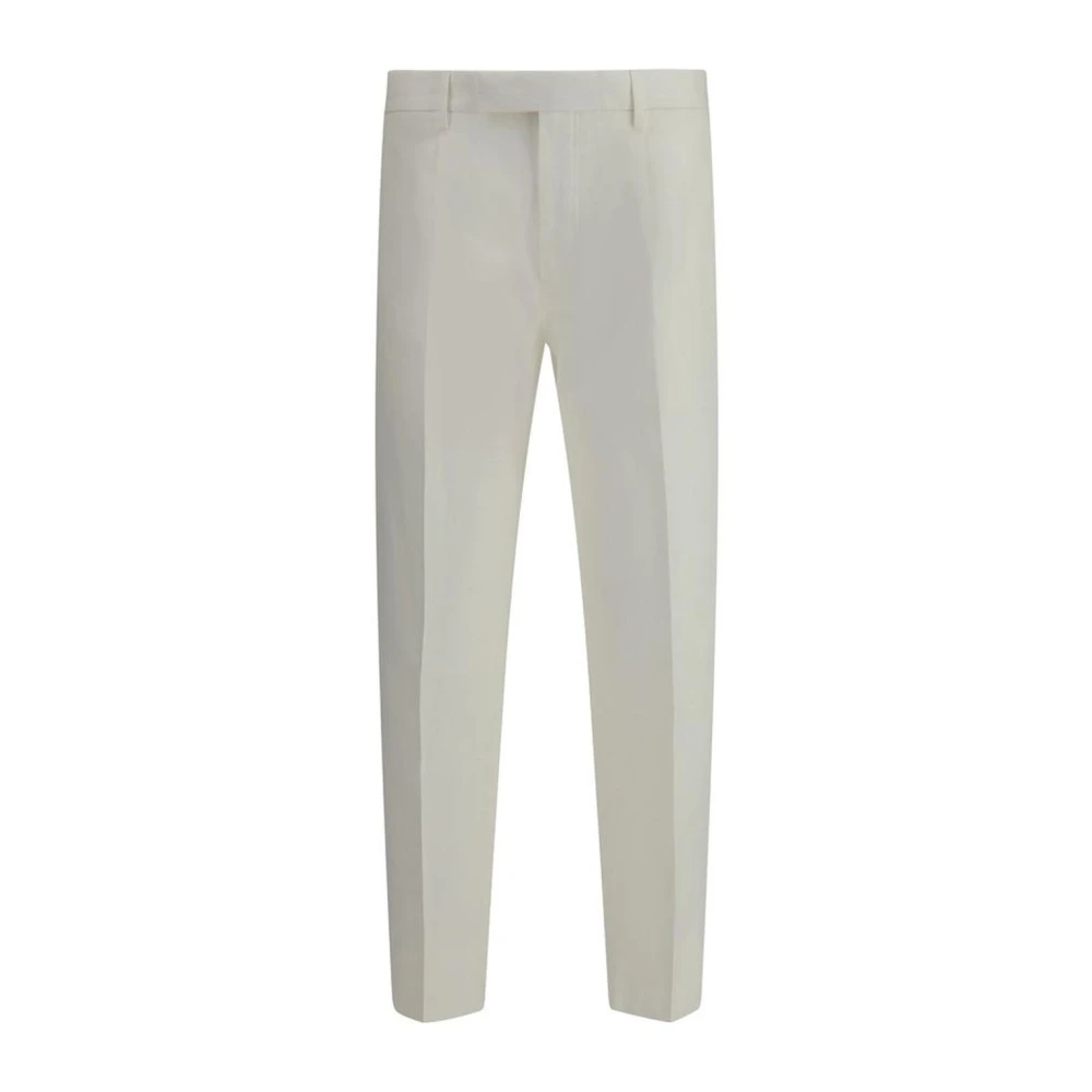 Ermenegildo Zegna Stijlvolle Chino Broek met Ritsluiting Beige Heren