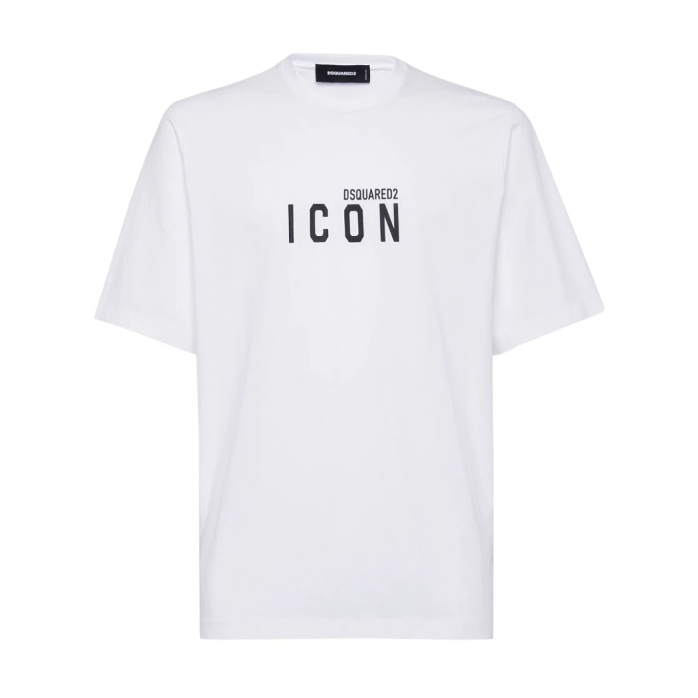 Dsquared2 Witte Loose Fit Tee T-shirts Polos White Heren