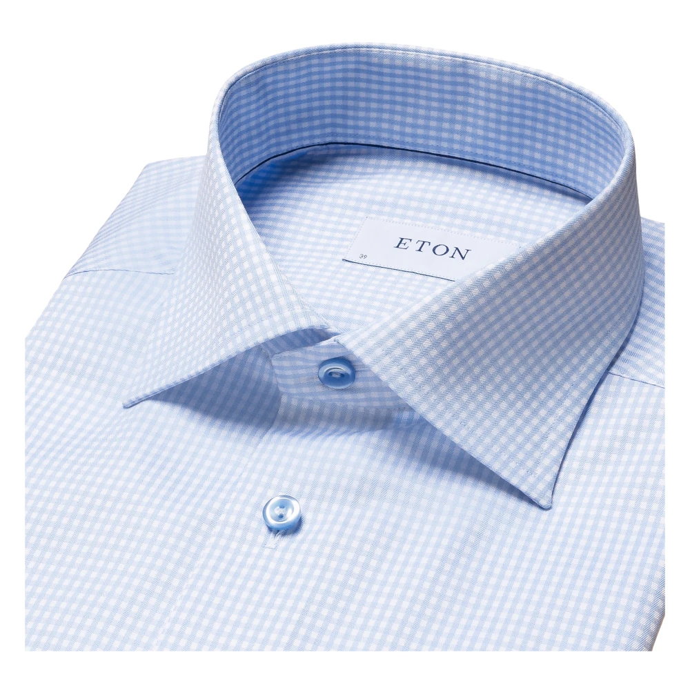 Eton Moderne Signature Twill Overhemd Blue Heren