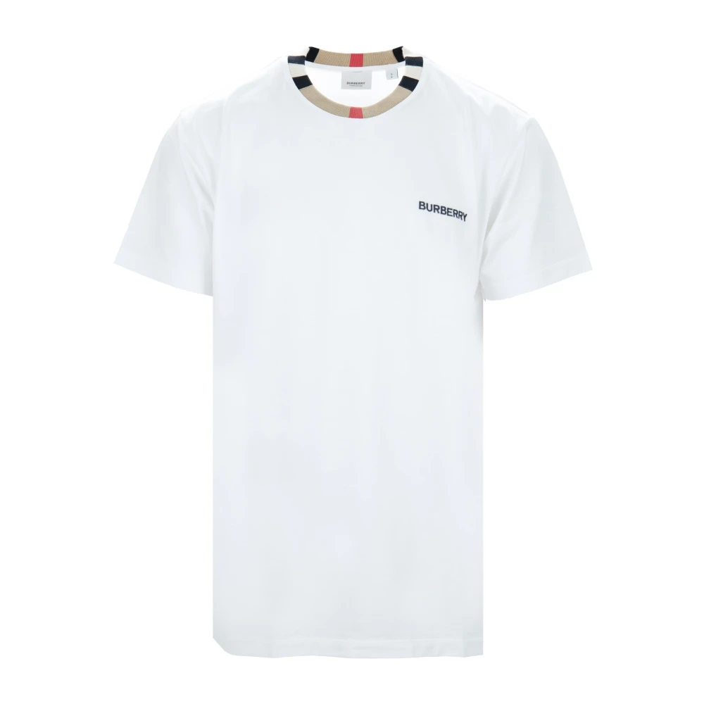 Burberry Heren Slip-On T-Shirt met reliëflogo White Heren