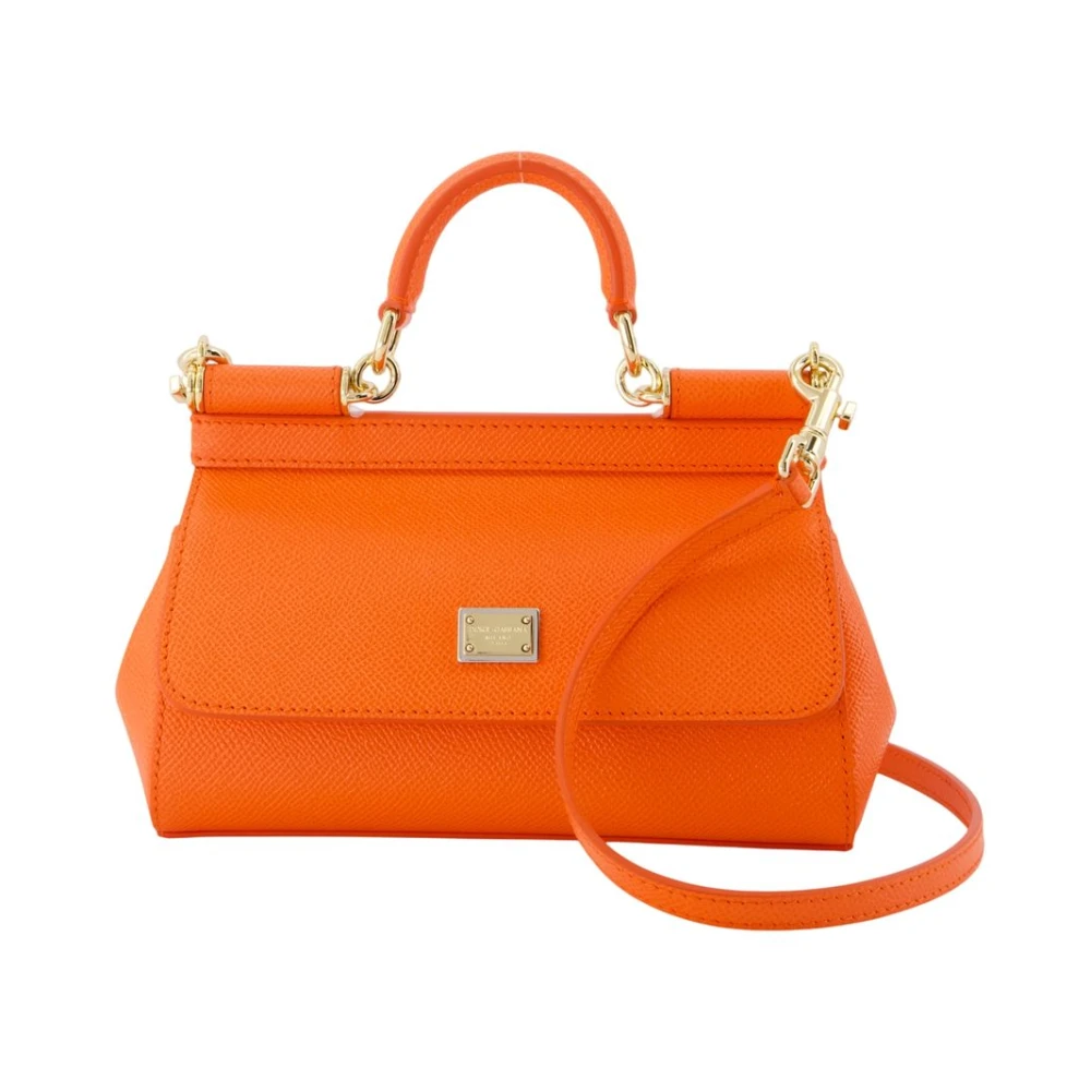 Dolce & Gabbana , Handbags, Female, Orange, One Size, Sicily Crossbody