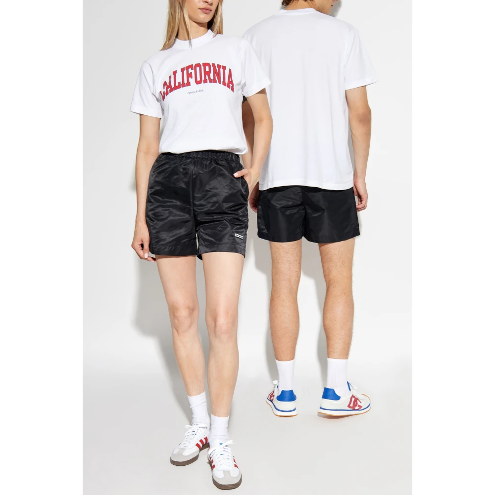 Sporty & Rich Shorts met logo Black Unisex