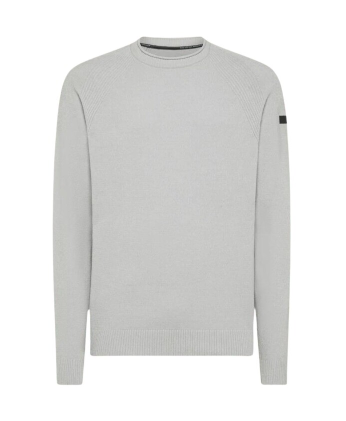 pull-col-rond-en-chenille-grise