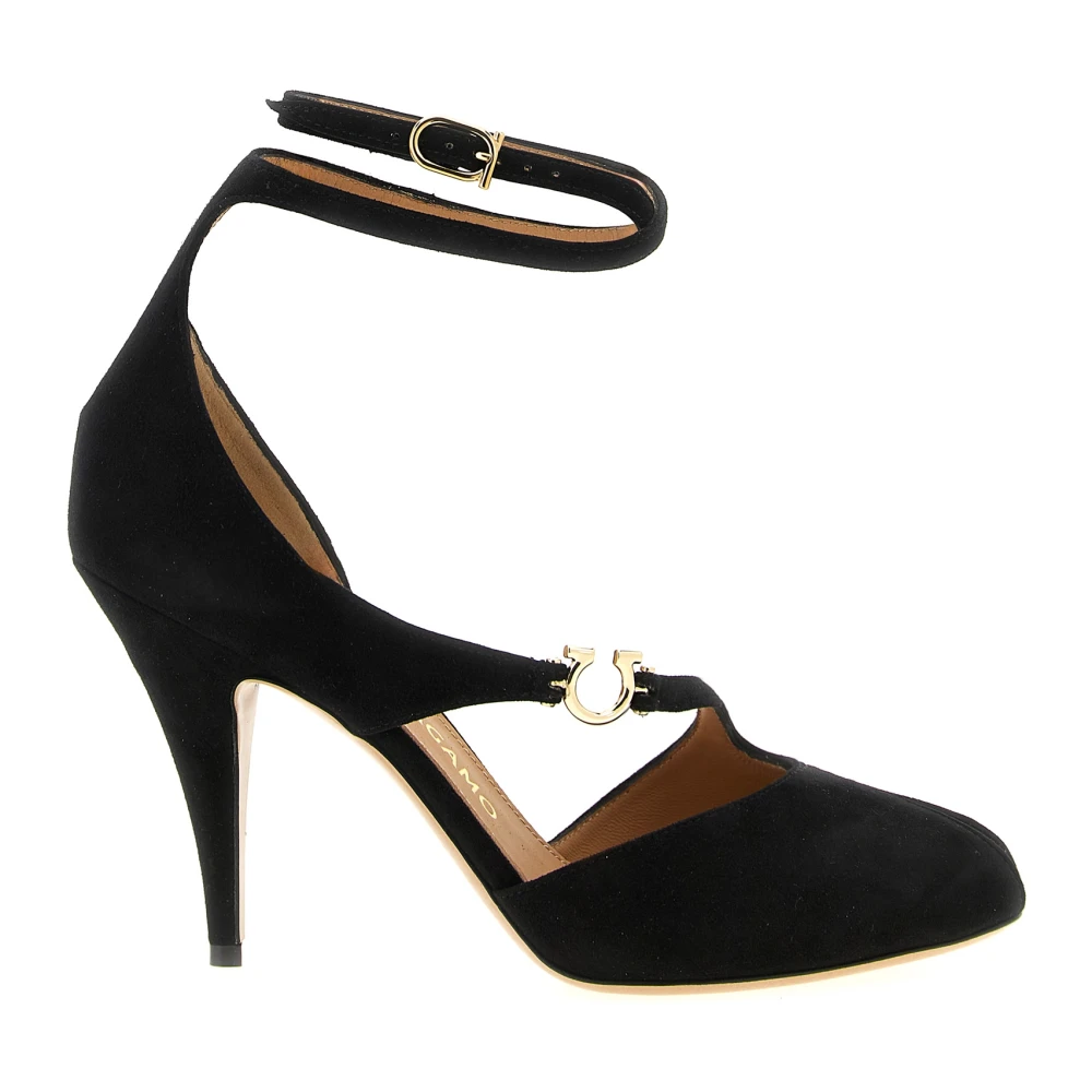 Ferragamo Women's Black Pumps, 5 1/2 Uk, Molly Sandals