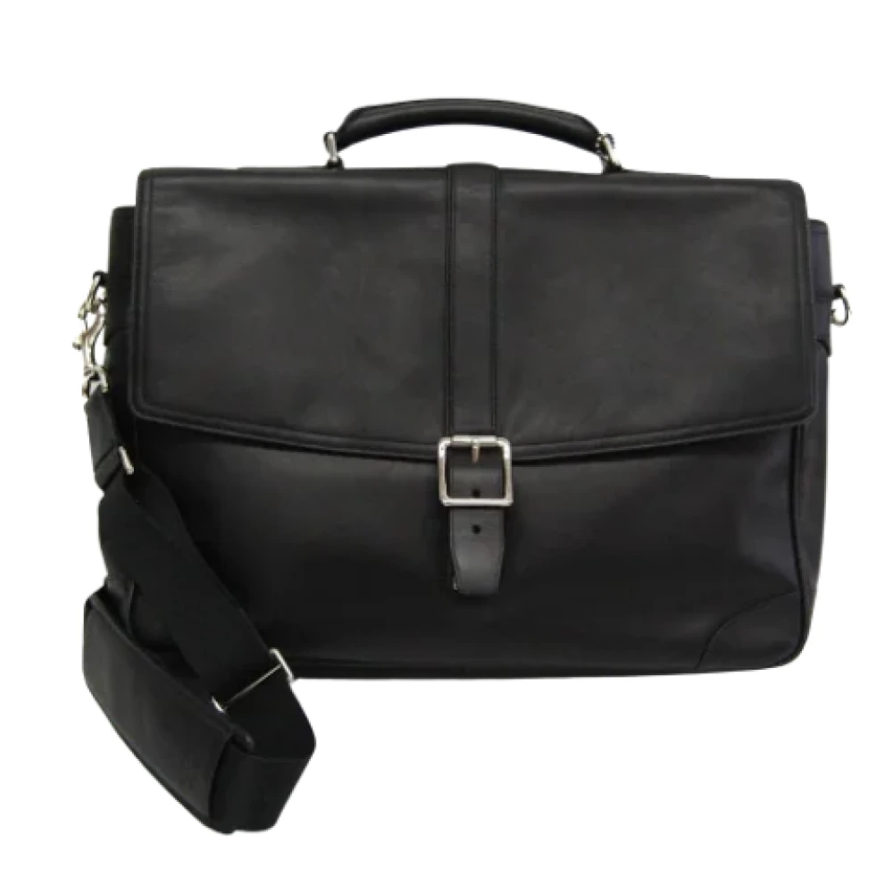 Coach Pre-owned Leather briefcases Black Dames