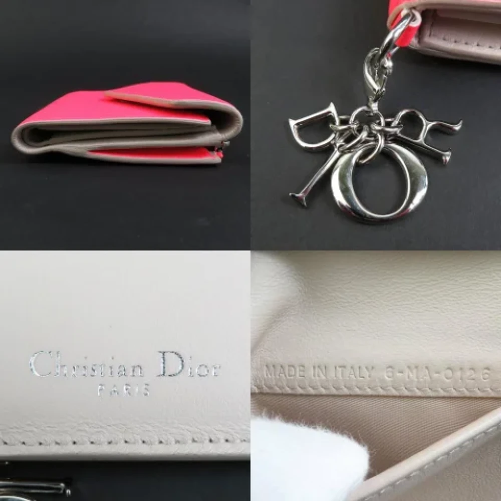 Dior Vintage Pre-owned Leather wallets Pink Dames
