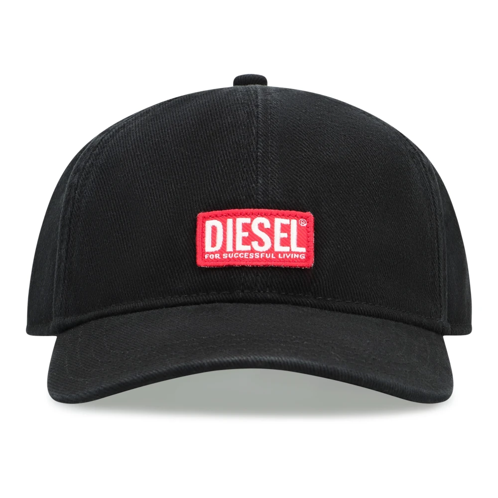 Diesel Logo Motif Baseball Cap - Mann Hats Black 1 - Immagine 2