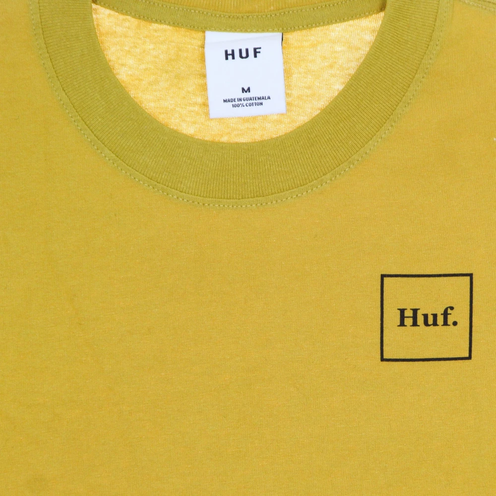 HUF Domestic Crop Tee Streetwear Collectie Yellow Dames