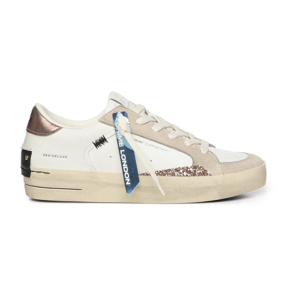 Crime London Women's Leather Sneakers With Metallic Details
