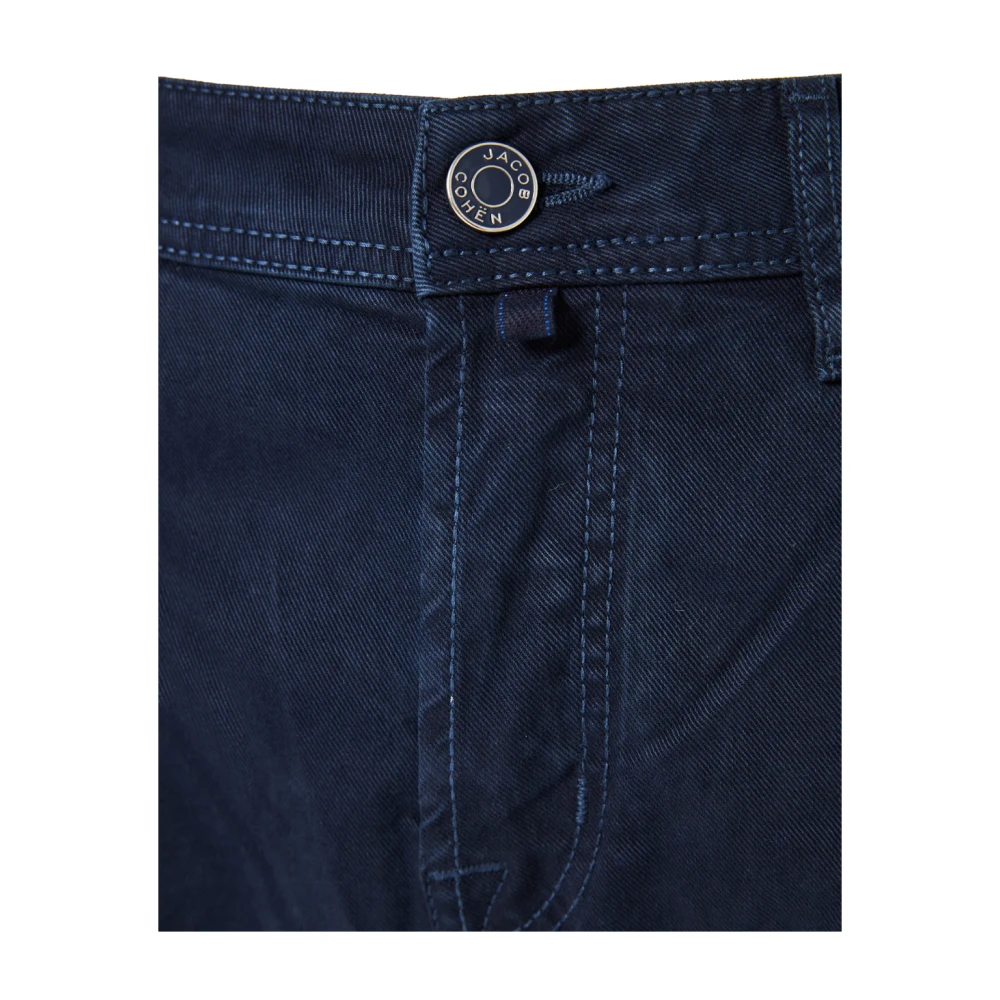 Jacob Cohën Handgemaakte katoen lyocell broek met stijl Bard Blue Heren