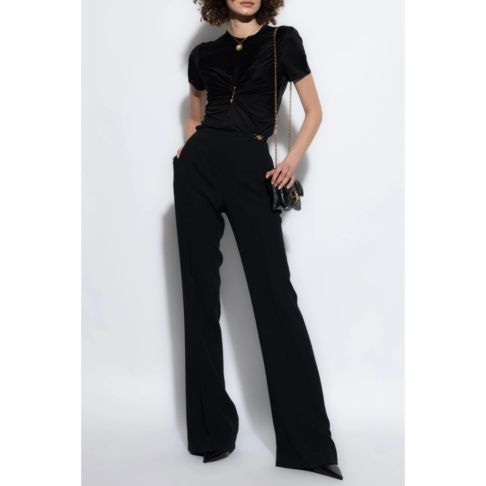 Versace Geplooide broek Black Dames