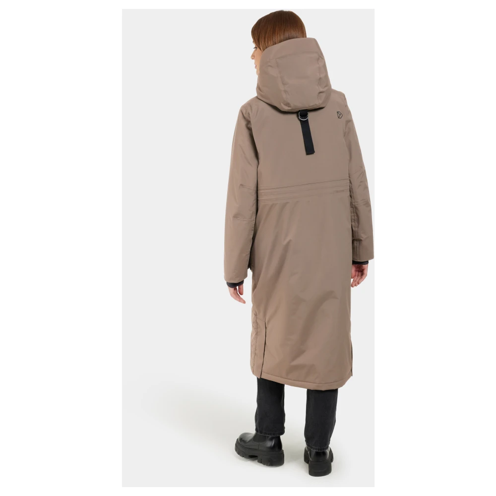 Didriksons Sportieve Parka met Functionele Details Brown Dames
