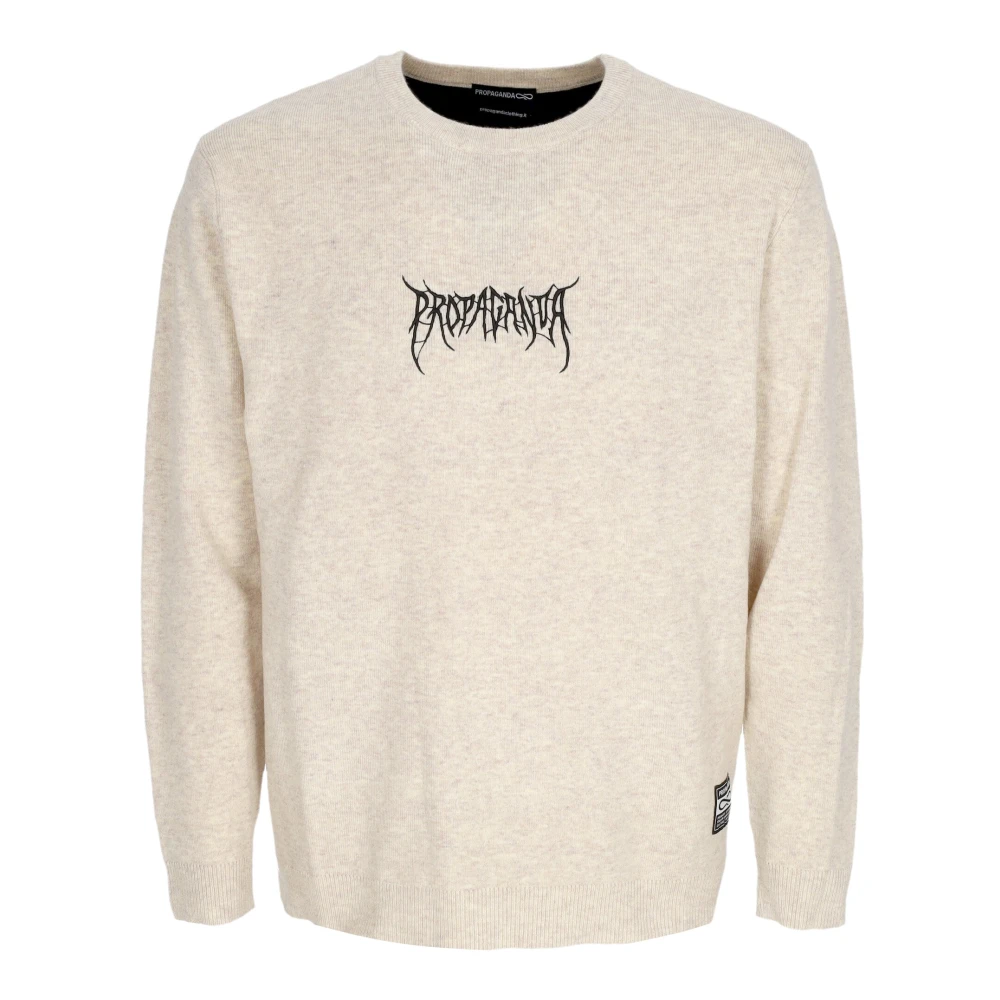 Propaganda Kroon Jacquard Sweater White Heren