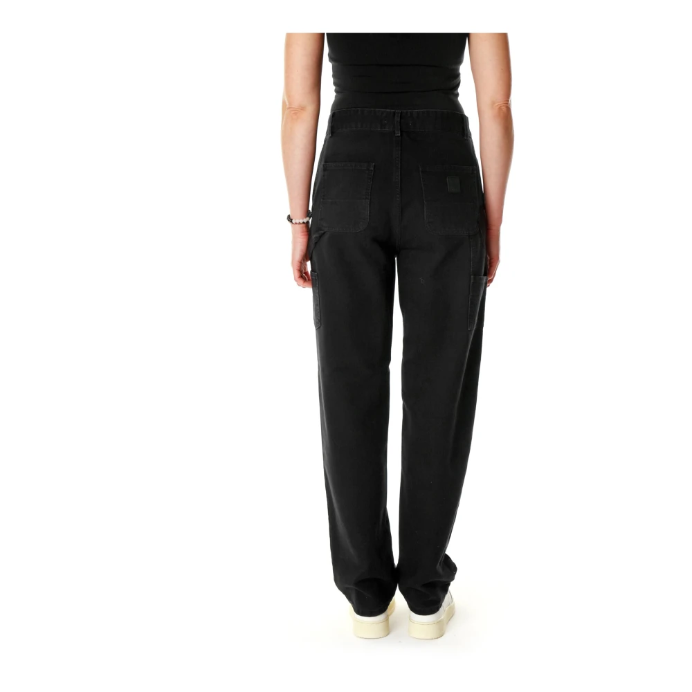 Carhartt WIP Relaxed Straight Fit Werkbroek Black Dames