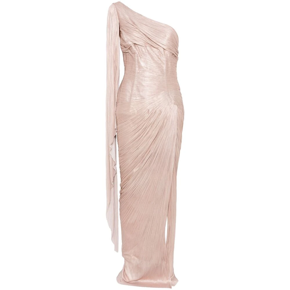 Maria Lucia Hohan Roségouden Zijden Tule Jurk Pink Dames