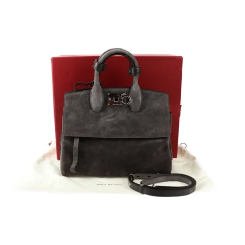 Salvatore Ferragamo Pre-owned Fabric handbags Brown Dames